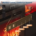 thumbnail image 4 of 70" TV Stand & 36" Electric Fireplace, Modern Media Console, with Highlight Storage Cabinet and12 Colors LED Lights Flame&Timer Remote, 1500W for Max 80" TVs, 2 Tier Storage 2 Door Cabinet, 4 of 8