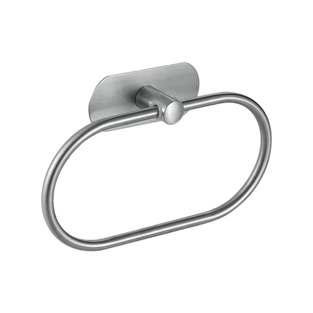 Stainless Steel Towel Ring Holder Mounted Bathroom Wall Rack For Hand Towels No Drilling Required Brushed Finish And Rustproof