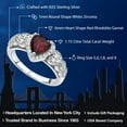 thumbnail image 3 of Gem Stone King 1.15 Ct Heart Shape Red Rhodolite Garnet 925 Sterling Silver Ring, 3 of 6