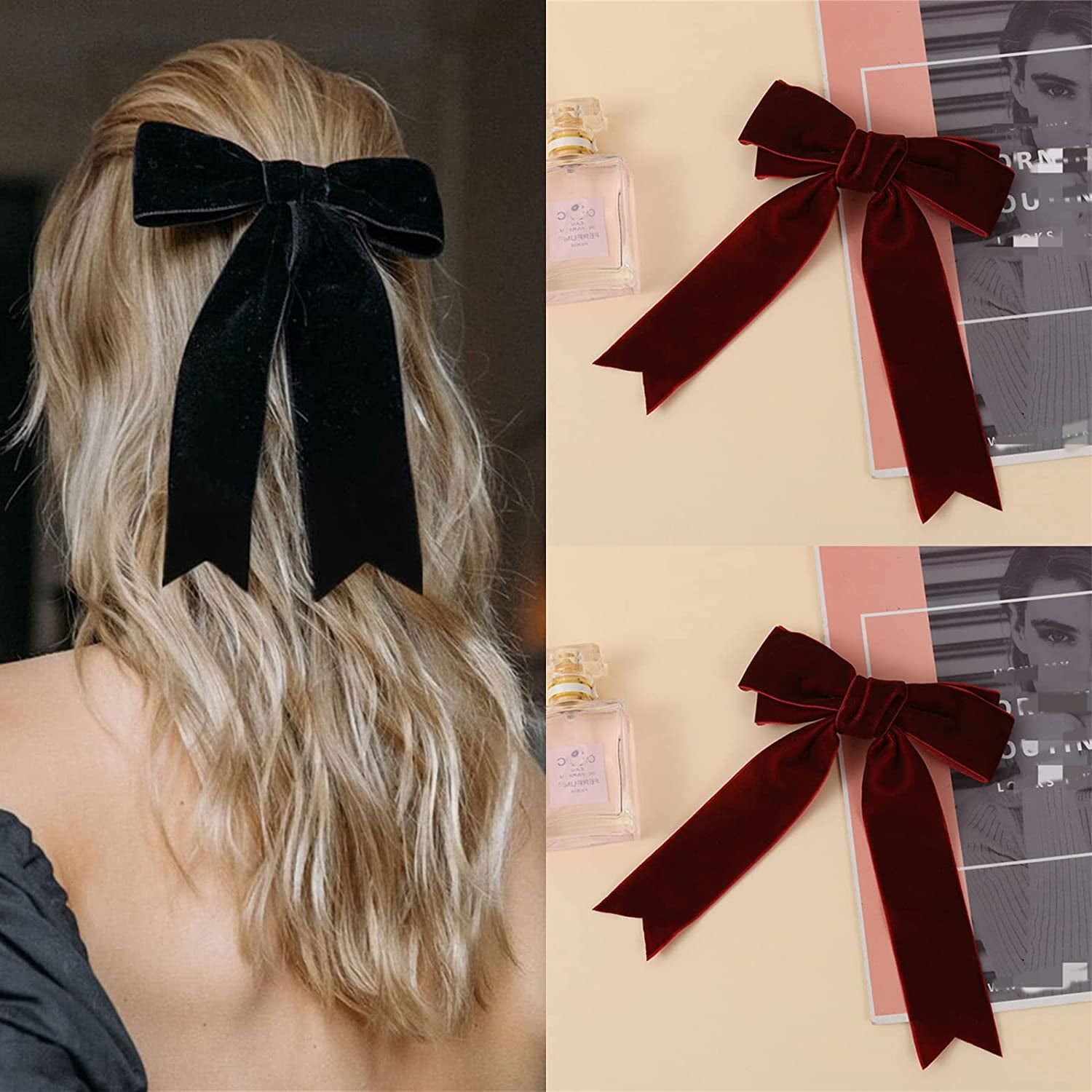 Neinkie Lace Bow Hair Clips, Korean-Style Flower Hair-Bow Barrette Hair  Accessories, Handmade Hair Decor For Women Girls | Walmart Canada