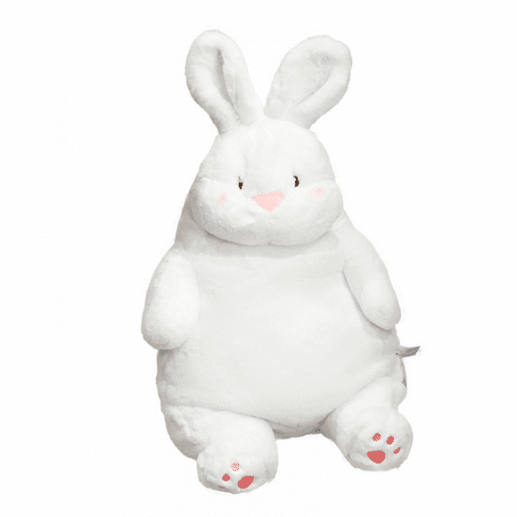 Bunny Stuffed Animal, Cute Rabbit Weighted Plush Pillow, Plushie Toy for Boys Girls and Adults, 17.5 inch White