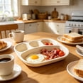 thumbnail image 4 of Compartmentalized Plastic Meal Tray And Student Meal Tray For Home And School Use And Light Meal Plates And Available In 3 Colors, 4 of 6