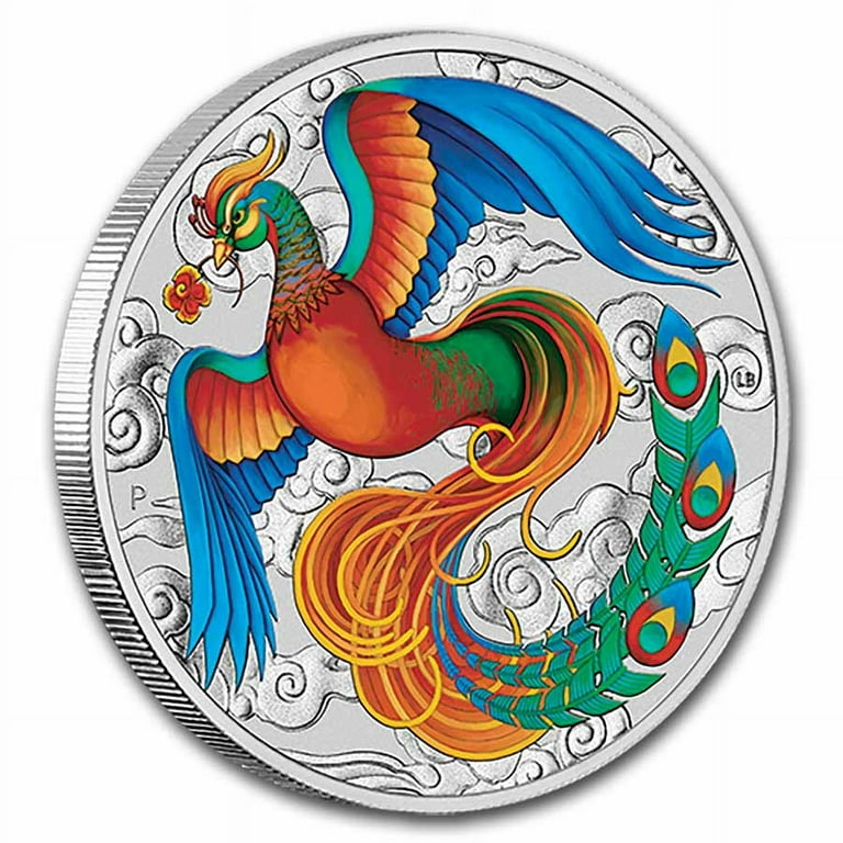 2022 AUS 1 oz Silver Phoenix Vivid Colorized BU (in Capsule