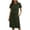 Army Green, variant on Women Casual T-shirt Dress Summer Crewneck Elastic Waist Short Sleeve Dresses Loose Shift Dress