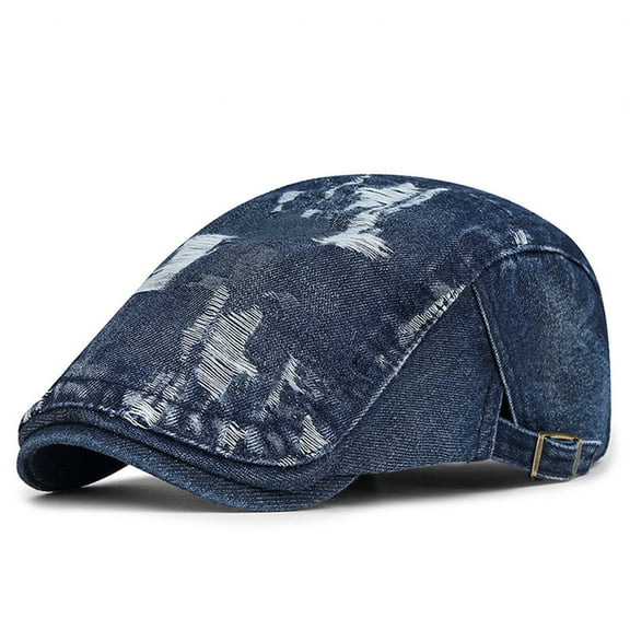 Wancir Men's Newsboy Caps Washing Cotton Cooling Lightweight Scally Cap for Men Adjustable Flat Cap