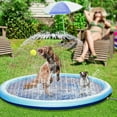 thumbnail image 5 of Nacams Small Dog Splash Pad, Non Slip Splash Pad Sprinkler for Kids, Kiddie,Toddlers, Baby Shallow Pool, Pet Dogs Outdoor Water Play Toy Wading Pool Mat, Easy to Use/Clean (59 inch), 5 of 7