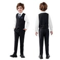 thumbnail image 2 of Boys Suit, Boys' Formal 4pcs Suit Set Boys Formal Dresswear Vest Set, Toddler Boy Vest Set, 2 of 5