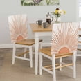 thumbnail image 5 of Bohemian Sun Dining Chair Back Cover Only, Warm Orange Sunset Light Set of 6 Chair Back Covers, Removable Washable for Dining Room, Banquet & Holiday Decoration, 5 of 9