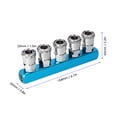 thumbnail image 4 of Amdohai 5 Way Manifold Block Splitter Quick Connect Air Hose Splitter Coupler Air Compressor Splitter Pneumatic Air Compressor Manifold Fitting, 4 of 7