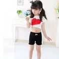 thumbnail image 4 of 3-12 Years Girl's Solid Color Frill Trim Boyshort Underwear Safety Dress Panties 4 Pack, 4 of 8