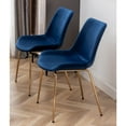 thumbnail image 5 of Roundhill Furniture Aufurr 5-Pc Dining Set, White Round Dining Table with 4 Chairs, Blue, 5 of 10