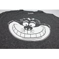 thumbnail image 2 of Alice in Wonderland Mens T-Shirt - Cheshire Cat Smiling Black & White Face (Small), 2 of 3