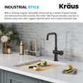 thumbnail image 5 of KRAUS Urbix Industrial Single Handle Kitchen Bar Faucet in Matte Black, 5 of 13