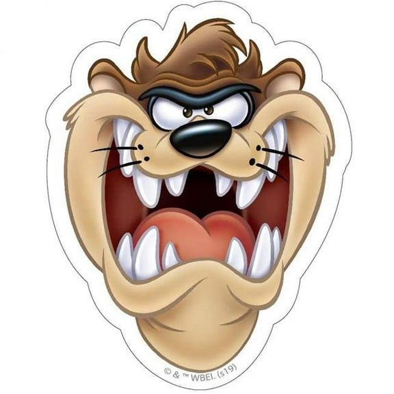 Looney Tunes 848518 Looney Tunes Taz Growling Vinyl Car Emblem
