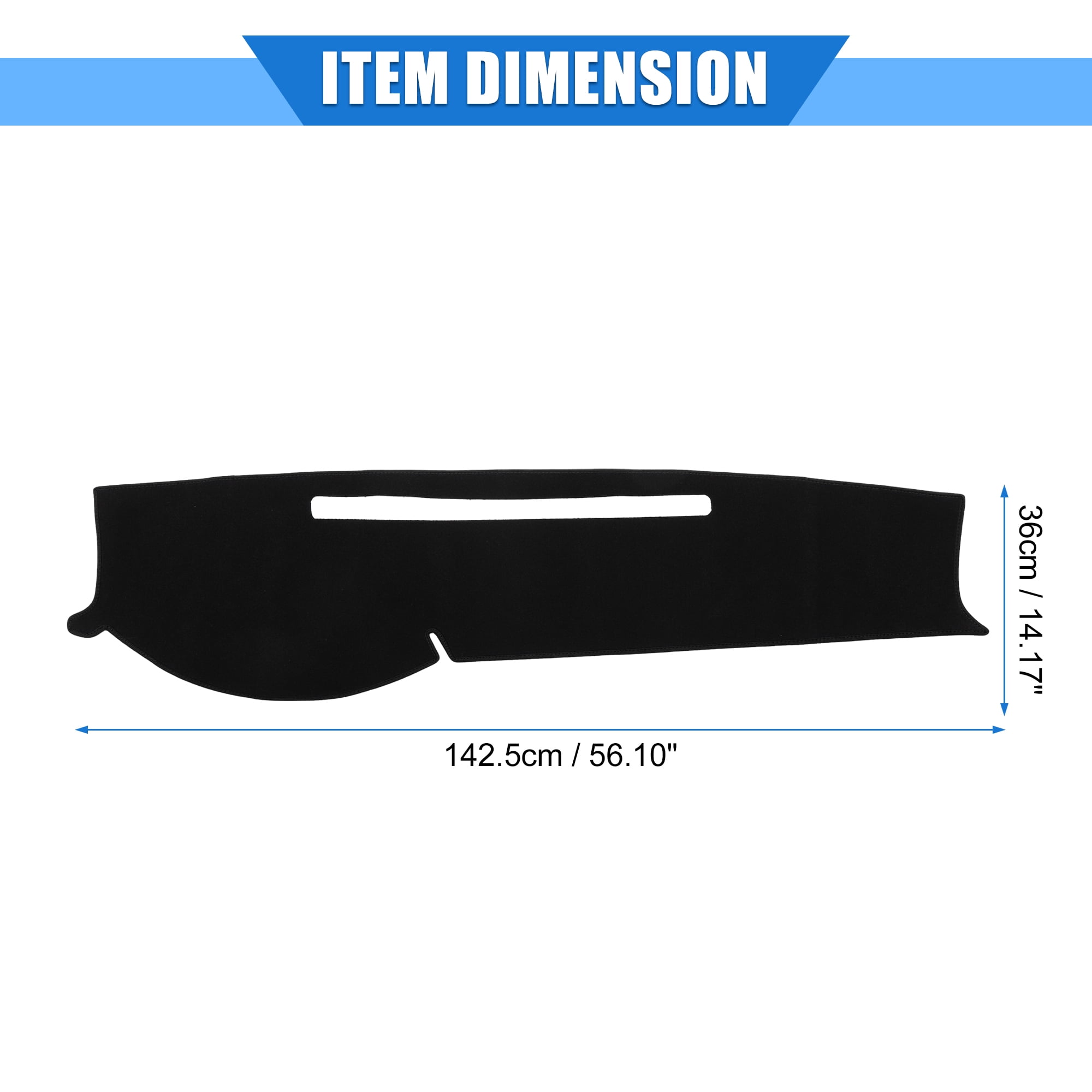 Car Dashboard Cover for Toyota Tacoma 2003-2009 Polyester Black Center Console Dash Cover Mat Pad