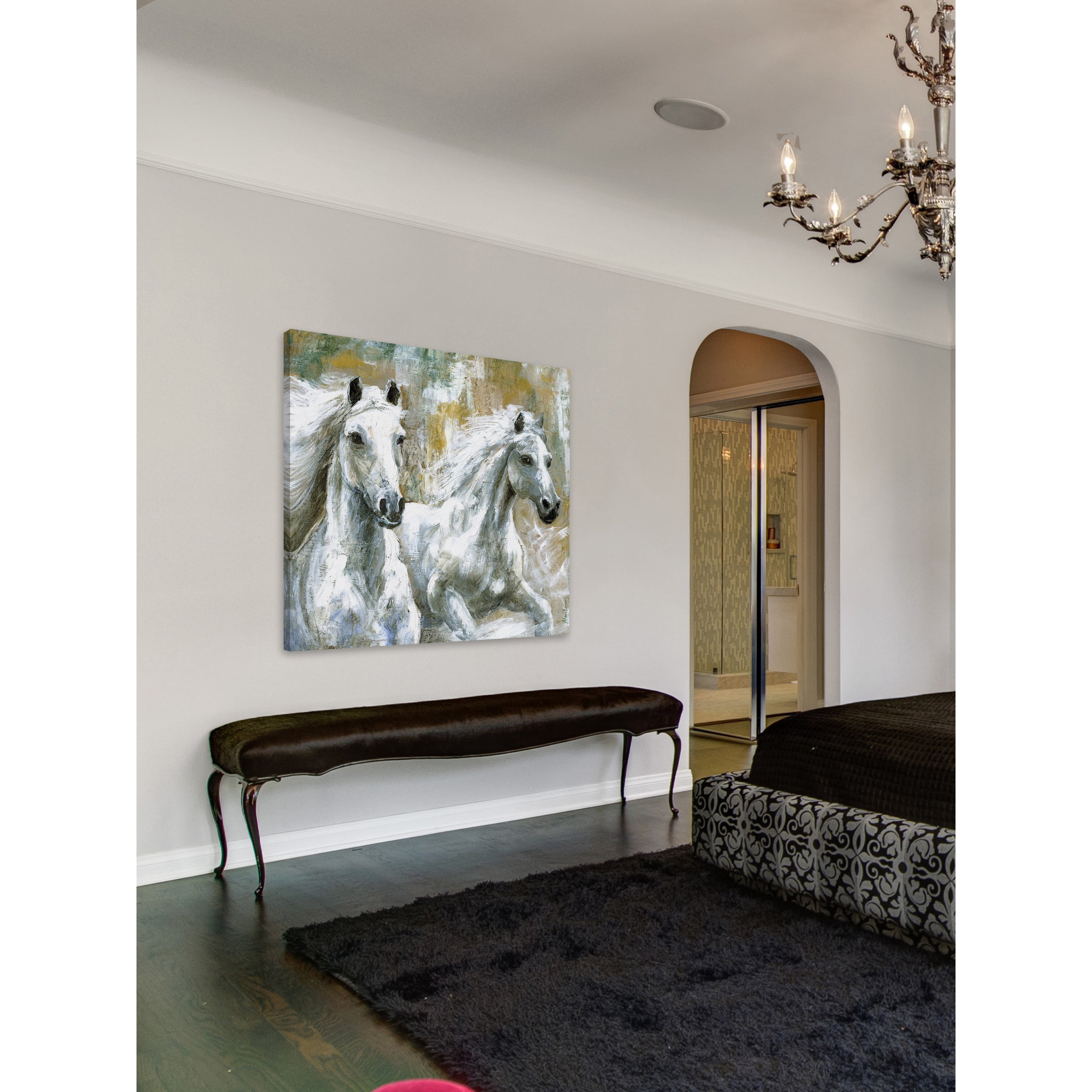 "Wild Horses" Painting Print on Wrapped Canvas