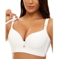 thumbnail image 3 of Sujetador OYXJJP Add Two Cup Lift Up con aros, talla grande, blanco 40C, 3 of 6