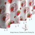 thumbnail image 6 of White Cow Strawberry Love Pattern Shower Curtain 72"x84" ,Bathroom Decorative Shower Curtains Set with 12 Hooks,Modern Waterproof Washable Shower Curtain, 6 of 6
