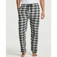 thumbnail image 2 of Real Essentials 3 Pack: Men's Pajama Pants - Knit Cotton Flannel Plaid Lounge Bottoms- Button Fly (Available In Big & Tall), 2 of 7