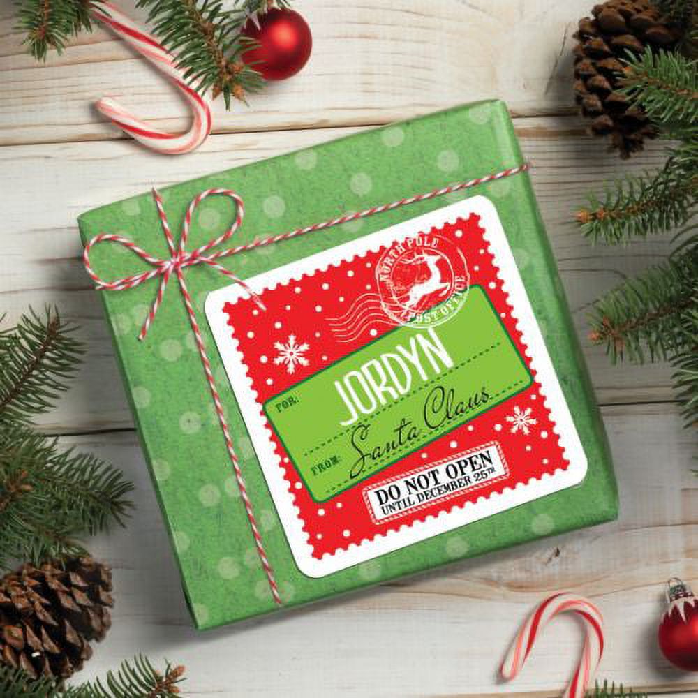 Personalized Special Delivery From Santa Gift Sticker Set