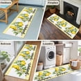 thumbnail image 5 of Summer Lemon 2'x6' Runner Rugs for Hallway Kitchen Bedside Non Slip, Farmhouse Fruits Birds Leaves Plants Yellow Plaid Entryway Rug Runners with Rubber Backing, Long Carpet Runner for Laundry Room, 5 of 8