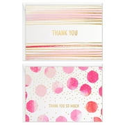 Hallmark Blank Thank-You Notes, Pink and Gold Designs, 50 ct.