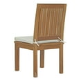 thumbnail image 4 of Modway Marina Outdoor Patio Teak Dining Side Chair in Natural White, 4 of 5
