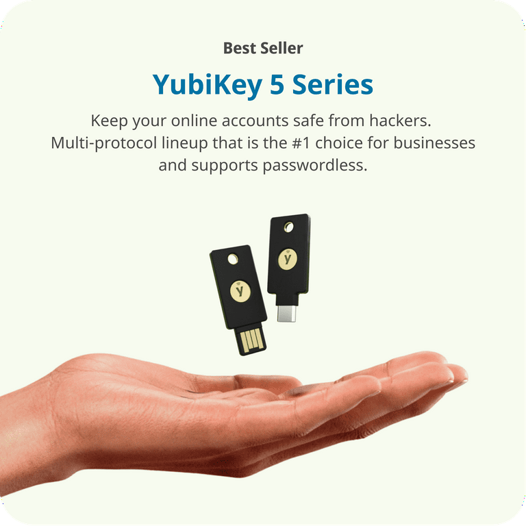 Yubico YubiKey 5C Nano, USB-C Security Key for Two-Factor