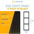 thumbnail image 2 of KastLite Egg Crate Panel 5-Pack in Black | Polystyrene | Nominal 2' x 2' with 1/2" x 1/2" x 3/8" Cell Size | Manufactured by American Louver, 2 of 8