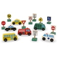 thumbnail image 1 of Set de Vehículos y Señales de Tráfico Melissa & Doug con 15 Accesorios y Caja de Almacenamiento Hecho de Madera Infantil Melissa & Doug MD-8924884, 1 of 2