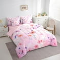 thumbnail image 3 of Castle Fairy Kawaii Butterfly 7-Piece Twin Bedding Sets for Girls Children Women,Dreamy Princess Bedding Comforter Set,Spring Graden Breathable Sheet Sets,Lightweight Room Decor, 3 of 8
