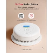 X-Sense Smoke and Carbon Monoxide Detector Combo, 10-Year Sensor with Digital Display, Standalone Alarm, Certified to Latest UL Standards, 5 PACK, SC01