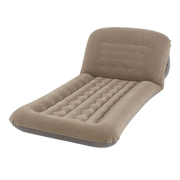 Inflatable Mattress Air Mattress Inflatable Sofa Bed Flocked Air Sofa Bed Inflatable Mattress With Adjustable Backrest Brown Portable Foldable Flocked Air Mattress For Outdoor Beach Travel