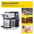 thumbnail image 4 of 110V Slushy Machine, 3L x 2 Daiquiri Machine Commercial, Single Bowl Frozen Drink Slush Machine, Black Commercial Slushie Machine, 340W Frozen Slush Machine, Stainless Steel Home Slush Machine, 4 of 9
