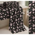 thumbnail image 6 of Soimoi Black Cotton Poplin Fabric Flower & Leaves Watercolor Printed Fabric 1 Yard 42 Inch Wide, 6 of 7