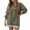 369Army Green73, variant on VNKIDY Women Side Zipper Design O-Neck Sweatshirt With Patchwork Style Long Sleeve Solid Color Pullover Holiday Dailywear