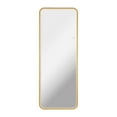 thumbnail image 3 of Tatum 24 in. W x 65 in. H Large Crystal Lining Rectangle Metal Framed Antifog Front-Lit Tri-Color Wall Or Floor Full-Length Mirror with Smart Touch, Gold Painting, 3 of 12