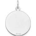 thumbnail image 3 of 14K White Gold Etched .018 Gauge Engraveable Round Disc Charm (27 X 19) Made In United States xwm618/18, 3 of 5
