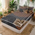 thumbnail image 2 of Erosebridal Tropical Leaf Zipper Twin Comforter Sets with Fitted Sheet and 2 Pillowcases for Women Men, Boho Minimalst Line Print Zipper Bedding Set, Gray Reversible, 4pcs, 2 of 7
