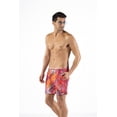 thumbnail image 3 of Solid Colored & Printed Quick Dry Summer Swim Trunks for Men, Swimwear, Bathing Suits, Swim Shorts with Various Colors & Designs, Abstract Red, Large, 3 of 11