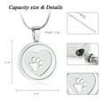 thumbnail image 3 of Cremation Jewelry for Ashes for Pet Keepsake Urn Necklaces with Cat Dog Paw Print Holder Pet's Ashes Pendant Memorial Gifts for Friend, 3 of 5
