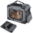 thumbnail image 1 of Gymax 28'' Collapsible Soft Dog CratePortable Dog Travel Crate w/Mesh Windows 3 Doors, 1 of 10
