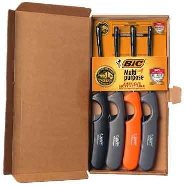 BIC Multi-Purpose Flex Wand Lighters, Assorted Colors (Colors May Vary), 4-Pack of Lighters