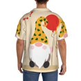 thumbnail image 3 of Honeii Three Gnomes With Balloons for Men's Short-Sleeved Button-Up Collared Shirt Featuring A Pocket, Perfect for Beach Vacations, And Travel Adventures.-Small, 3 of 5