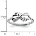 thumbnail image 4 of Sterling Silver Rhodium Plated Diamond Bow Ring (Size 8) Made In India qr5714-8, 4 of 5