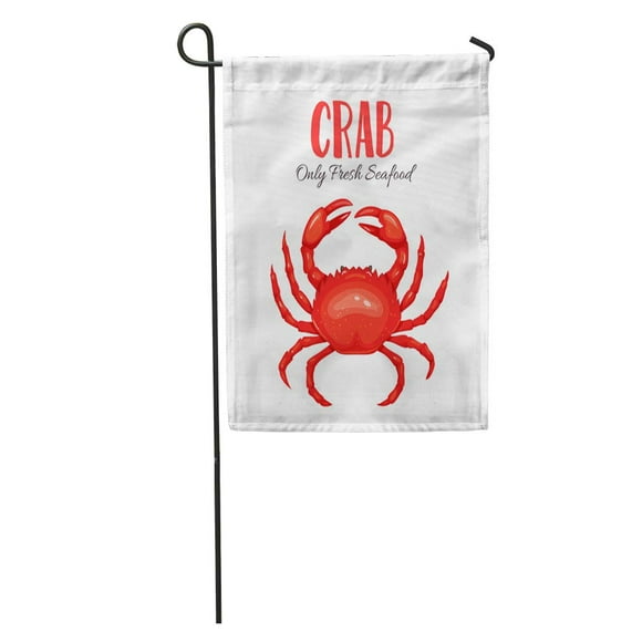 POGLIP Red Octopus Crab in Cartoon Seafood Product Aquatic Boiled Garden Flag Decorative Flag House Banner 28x40 inch