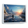 thumbnail image 2 of Designart "Dreaming Snow Penguin Pioneers" Penguin Floater Framed Wall Decor, 2 of 5