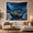 Blue Pirate Ship, variant on Ghost Pirate Ship on Glowing Cosmic Ocean, Dramatic Fantasy for Ocean Lovers, Nautical Wall Decor, Halloween Gift, Tapestry Wall Hanging for Bedroom, Living Room and Dorm