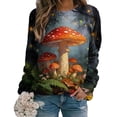 thumbnail image 1 of Chandail Décontracté pour Femmes, Haut à Manches Longues avec Imprimé, T-Shirt Mode Automne Sans Capuche à Col Rond, Vêtements d'Hiver Confortables pour Femmes, Usage Quotidien, 1 of 5