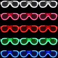 thumbnail image 2 of 15PCS Glow Party Shutter Glasses, LED Light-Up Neon Glasses With Fast/Slow Flash & Steady Mode, Mardi Gras Glow Glasses for Party Favors, Christmas New Year Celebrations, 2 of 8